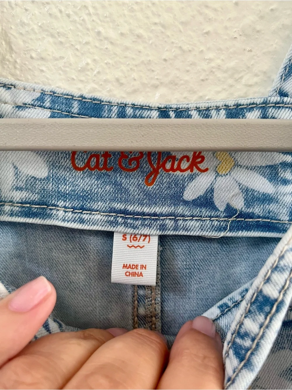 NWOT Cat&Jack Kids Denim Daisy Overall Dress - Blue